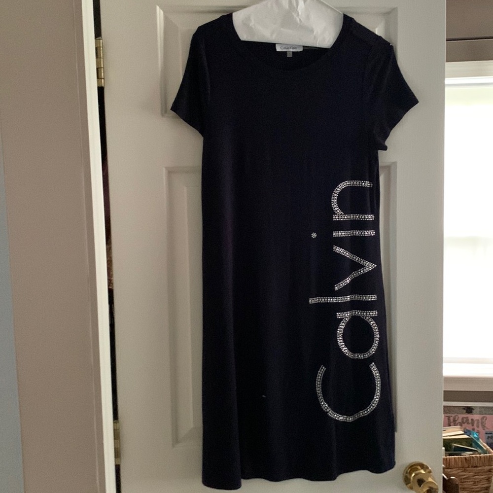 Calvin Klein navy dress, size small, excellent condition